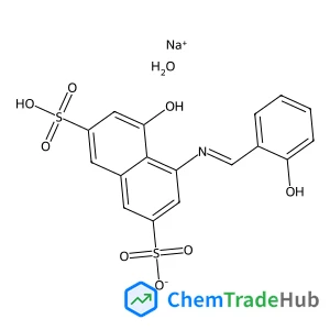 Sodium 5-hydroxy-4-[(E)-(2-hydroxybenzylidene)amino]-7-sulfo-2-naphthalenesulfonate hydrate (1:1:1)