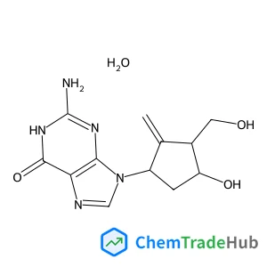2-Amino-9-[(1S,3R,4S)-4-hydroxy-3-(hydroxymethyl)-2-methylenecyclopentyl]-1,9-dihydro-6H-purin-6-one hydrate (1:1)