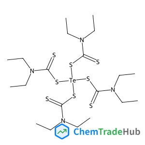 3,3-Bis[(diethylcarbamothioyl)sulfanyl]-N,N,6-triethyl-1,5-dithioxo-2,4-dithia-3lambda~4~-tellura-6-azaoctan-1-amine
