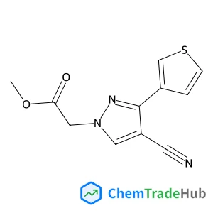 Methyl [4-cyano-3-(3-thienyl)-1H-pyrazol-1-yl]acetate