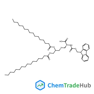 S-[2,3-Bis(palmitoyloxy)propyl]-N-[(9H-fluoren-9-ylmethoxy)(hydroxy)methylene]cysteine structure