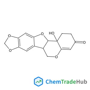 (6aR,12aR,12bS)-12b-Hydroxy-1,2,6,6a,12a,12b-hexahydro-3H-[1,3]dioxolo[5,6][1]benzofuro[3,2-c]chromen-3-one structure
