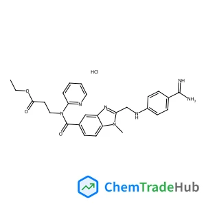 Ethyl 3-(2-(((4-carbamimidoylphenyl)amino)methyl)-1-methyl-N-(pyridin-2-yl)-1H-benzo[d]imidazole-5-carboxamido)propanoate hydrochloride