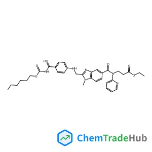 Ethyl N-[(2-{[(4-{N'-[(hexyloxy)carbonyl]carbamimidoyl}phenyl)amino]methyl}-1-methyl-1H-benzimidazol-5-yl)carbonyl]-N-2-pyridinyl-beta-alaninate