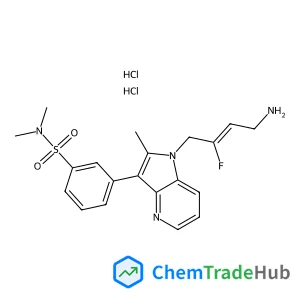 3-{1-[(2Z)-4-Amino-2-fluoro-2-buten-1-yl]-2-methyl-1H-pyrrolo[3,2-b]pyridin-3-yl}-N,N-dimethylbenzenesulfonamide dihydrochloride