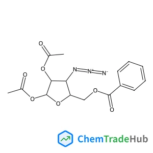 1,2-Di-O-acetyl-3-azido-5-O-benzoyl-3-deoxy-D-ribofuranose