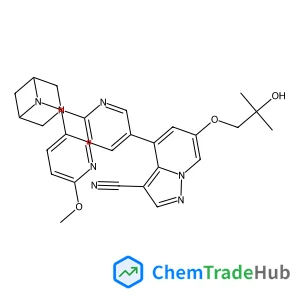 6-(2-Hydroxy-2-methylpropoxy)-4-(6-{6-[(6-methoxy-3-pyridinyl)methyl]-3,6-diazabicyclo[3.1.1]hept-3-yl}-3-pyridinyl)pyrazolo[1,5-a]pyridine-3-carbonitrile