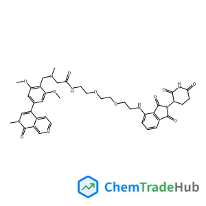 N~2~-[2,6-Dimethoxy-4-(2-methyl-1-oxo-1,2-dihydro-2,7-naphthyridin-4-yl)benzyl]-N-{2-[2-(2-{[2-(2,6-dioxo-3-piperidinyl)-1,3-dioxo-2,3-dihydro-1H-isoindol-4-yl]amino}ethoxy)ethoxy]ethyl}-N~2~-methylgl
ycinamide