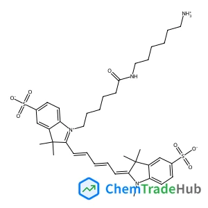 SULFO-CYANINE5 AMINE;SULFO-CY5 AMINE;1-[6-(6-AZANIUMYLHEXYLAMINO)-6-OXOHEXYL]-3,3-DIMETHYL-2-[5-(1,3,3-TRIMETHYL-5-SULFONATOINDOL-1-IUM-2-YL)PENTA-2,4-DIENYLIDENE]INDOLE-5-SULFONATE