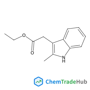 Ethyl (2-methyl-1H-indol-3-yl)acetate structure