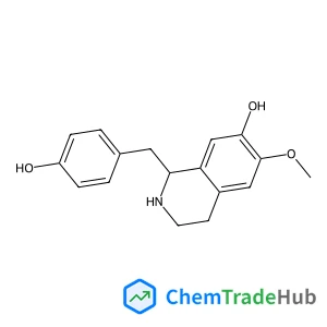 (1R)-1-(4-Hydroxybenzyl)-6-methoxy-1,2,3,4-tetrahydro-7-isoquinolinol Chemical_Structure_Of