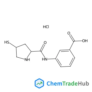 3-{[(4S)-4-Sulfanyl-L-prolyl]amino}benzoic acid hydrochloride (1:1)