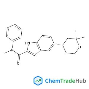 1H-Indole-2-carboxamide, N-methyl-N-phenyl-5-[(4S)-tetrahydro-2,2-dimethyl-2H-pyran-4-yl]-