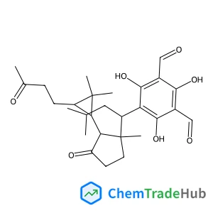 5-[(1S)-1-{(1R,2R)-2-[(1R,3R)-2,2-Dimethyl-3-(3-oxobutyl)cyclopropyl]-1-methyl-3-oxocyclopentyl}-3-methylbutyl]-2,4,6-trihydroxyisophthalaldehyde