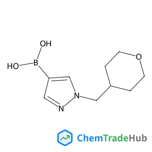 (1-((Tetrahydro-2H-pyran-4-yl)methyl)-1H-pyrazol-4-yl)boronic acid