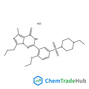 2-{2-Ethoxy-5-[(4-ethyl-1-piperazinyl)sulfonyl]phenyl}-5-methyl-7-propylimidazo[5,1-f][1,2,4]triazin-4(1H)-one hydrochloride (1:1)