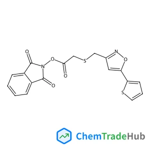 2-[2-({[5-(2-Thienyl)-1,2-oxazol-3-yl]methyl}sulfanyl)acetoxy]-1H-isoindole-1,3(2H)-dione structure