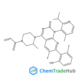 4-[(2S)-4-Acryloyl-2-methyl-1-piperazinyl]-6-fluoro-7-(2-fluoro-6-hydroxyphenyl)-1-(2-isopropyl-4-methyl-3-pyridinyl)pyrido[2,3-d]pyrimidin-2(1H)-one