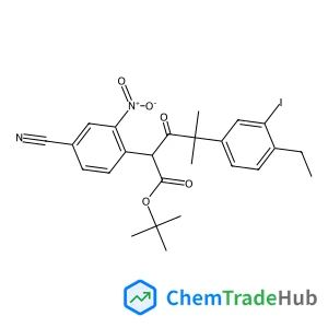 tert-butyl 2-(4-cyano-2-nitrophenyl)-4-(4-ethyl-3-iodophenyl)-4-methyl-3-oxopentanoate