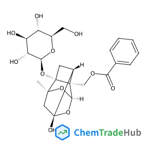 b-D-Glucopyranoside,(1aR,2S,3aR,5R,5aR,5bS)-5b-[(benzoyloxy)methyl]tetrahydro-5-hydroxy-2-methyl-2,5-methano-1H-3,4-dioxacyclobuta[cd]pentalen-1a(2H)-yl