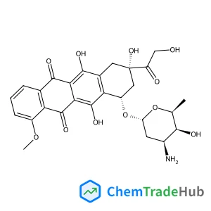 (8S,10S)-10-{[(2R,4S,5S,6S)-4-amino-5-hydroxy-6-methyloxan-2-yl]oxy}-6,8,11-trihydroxy-8-(2-hydroxyacetyl)-1-methoxy-5,7,8,9,10,12-hexahydrotetracene-5,12-dione