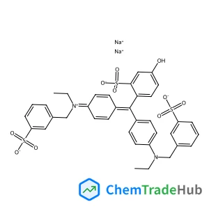 Disodium 2-[(E)-{4-[ethyl(3-sulfonatobenzyl)amino]phenyl}{(4E)-4-[ethyl(3-sulfonatobenzyl)iminio]-2,5-cyclohexadien-1-ylidene}methyl]-5-hydroxybenzenesulfonate