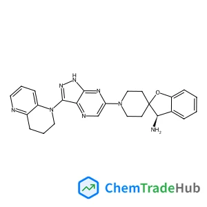 (3R)-1'-[3-(3,4-Dihydro-1,5-naphthyridin-1(2H)-yl)-1H-pyrazolo[3,4-b]pyrazin-6-yl]-3H-spiro[1-benzofuran-2,4'-piperidin]-3-amine