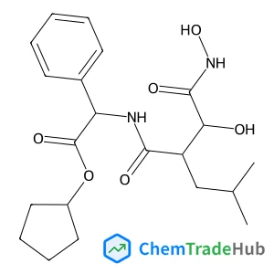 Cyclopentyl (2S)-({(2R)-2-[(1S)-1-hydroxy-2-(hydroxyamino)-2-oxoethyl]-4-methylpentanoyl}amino)(phenyl)acetate