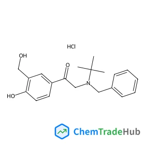 2-[Benzyl(2-methyl-2-propanyl)amino]-1-[4-hydroxy-3-(hydroxymethyl)phenyl]ethanone hydrochloride (1:1)
