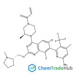 1-[(3S)-4-(7-[6-Amino-4-methyl-3-(trifluoromethyl)-2-pyridinyl]-6-chloro-8-fluoro-2-{[(2S)-1-methyl-2-pyrrolidinyl]methoxy}-4-quinazolinyl)-3-methyl-1-piperazinyl]-2-propen-1-one