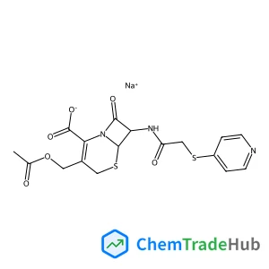 5-Thia-1-azabicyclo[4.2.0]oct-2-ene-2-carboxylic acid,3-[(acetyloxy)methyl]-8-oxo-7-[[(4-pyridinylthio)acetyl]amino]-,monosodium salt, (6R,7R)-