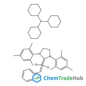 Benzylidene(dichloro)(1,3-dimesityl-2-imidazolidinylidene)ruthenium - tricyclohexylphosphine (1:1)