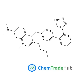 2-(2-Butyl-4-methyl-6-oxo-1-{[2'-(2H-tetrazol-5-yl)-4-biphenylyl]methyl}-1,6-dihydro-5-pyrimidinyl)-N,N-dimethylethanethioamide