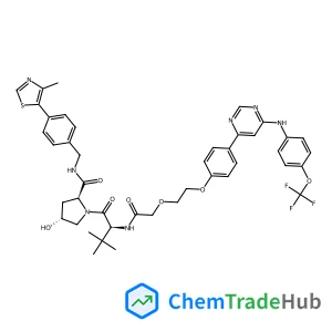 3-Methyl-N-({2-[4-(6-{[4-(trifluoromethoxy)phenyl]amino}-4-pyrimidinyl)phenoxy]ethoxy}acetyl)-L-valyl-(4R)-4-hydroxy-N-[4-(4-methyl-1,3-thiazol-5-yl)benzyl]-L-prolinamide