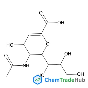 (6R)-5-Acetamido-2,6-anhydro-3,5-dideoxy-6-[(1R,2R)-1,2,3-trihydroxypropyl]-L-threo-hex-2-enonic acid