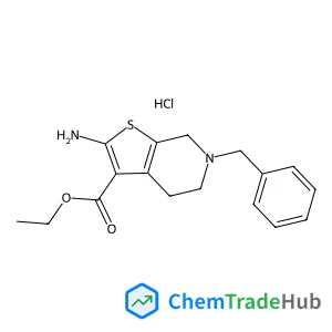 Ethyl 2-amino-6-benzyl-4,5,6,7-tetrahydrothieno[2,3-c]pyridine-3-carboxylate hydrochloride (1:1)