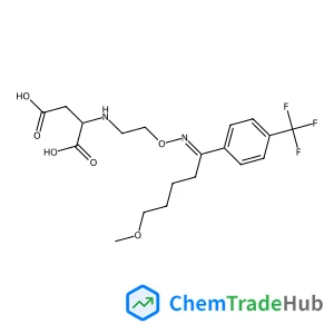 N-(2-{[(E)-{5-Methoxy-1-[4-(trifluoromethyl)phenyl]pentylidene}amino]oxy}ethyl)aspartic acid