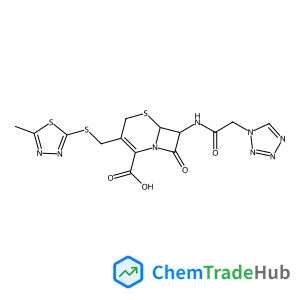(6R,7R)-3-{[(5-Methyl-1,3,4-thiadiazol-2-yl)sulfanyl]methyl}-8-oxo-7-[(1H-tetrazol-1-ylacetyl)amino]-5-thia-1-azabicyclo[4.2.0]oct-2-ene-2-carboxylic acid