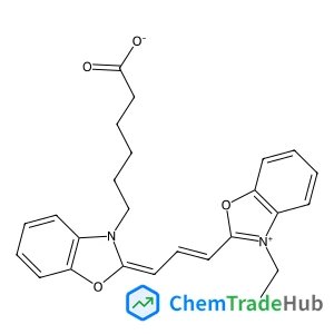 6-{2-[(1E,3E)-3-(3-Ethyl-1,3-benzoxazol-2(3H)-ylidene)-1-propen-1-yl]-1,3-benzoxazol-3-ium-3-yl}hexanoate