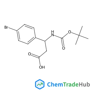 (3R)-3-(4-Bromophenyl)-3-({[(2-methyl-2-propanyl)oxy]carbonyl}amino)propanoic acid