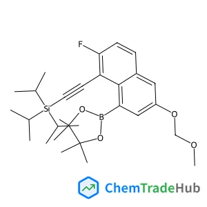 {[2-Fluoro-6-(methoxymethoxy)-8-(4,4,5,5-tetramethyl-1,3,2-dioxaborolan-2-yl)-1-naphthyl]ethynyl}(triisopropyl)silane