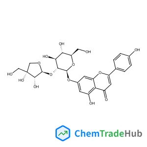 5-Hydroxy-2-(4-hydroxyphenyl)-4-oxo-4H-chromen-7-yl 4-O-[(3R,4R)-3,4-dihydroxy-4-(hydroxymethyl)tetrahydro-2-furanyl]-beta-D-glucopyranoside