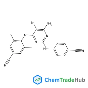 4-({6-Amino-5-bromo-2-[(4-cyanophenyl)amino]-4-pyrimidinyl}oxy)-3,5-dimethylbenzonitrile