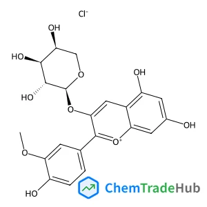 5,7-Dihydroxy-2-(4-hydroxy-3-methoxyphenyl)-3-chromeniumyl beta-D-arabinopyranoside chloride
