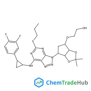 2-(((3aR,4S,6R,6aS)-6-(7-(((1R,2S)-2-(3,4-Difluorophenyl)cyclopropyl)amino)-5-(propylthio)-3H-[1,2,3]triazolo[4,5-d]pyrimidin-3-yl)-2,2-dimethyltetrahydro-3aH-cyclopenta[d][1,3]dioxol-4-yl)oxy)ethanol