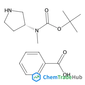 Carbamic acid, N-methyl-N-(3R)-3-pyrrolidinyl-, 1,1-dimethylethyl ester, benzoate (1:1)