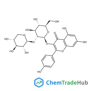 5,7-Dihydroxy-2-(4-hydroxyphenyl)-4-oxo-4H-chromen-3-yl 2-O-beta-D-xylopyranosyl-beta-D-glucopyranoside 5,7-Dihydroxy-2-(4-hydroxyphenyl)-4-oxo-4H-chromen-3-yl 2-O-beta-D-xylopyranosyl-beta-D-glucopyranoside