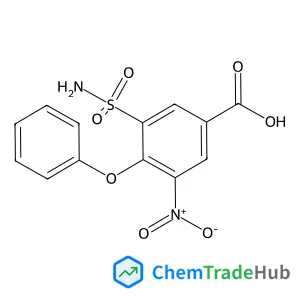 3-Nitro-4-phenoxy-5-sulfamoylbenzoic acid