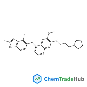 4-[(4-Fluoro-2-methyl-1H-indol-5-yl)oxy]-6-methoxy-7-[3-(1-pyrrolidinyl)propoxy]quinazoline