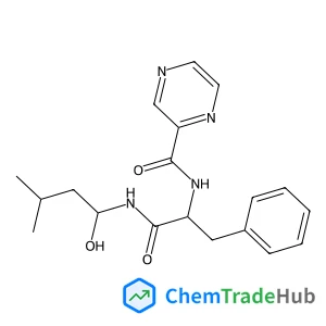 N-((S)-1-(((R)-1-Hydroxy-3-methylbutyl)amino)-1-oxo-3-phenylpropan-2-yl)pyrazine-2-carboxamide